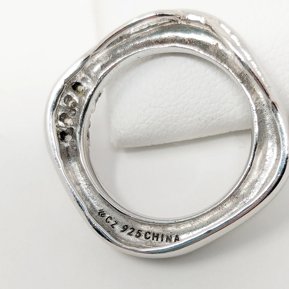 Sterling Silver 925 Geometric CZ pendant epiphany QVC - Picture 3 of 3